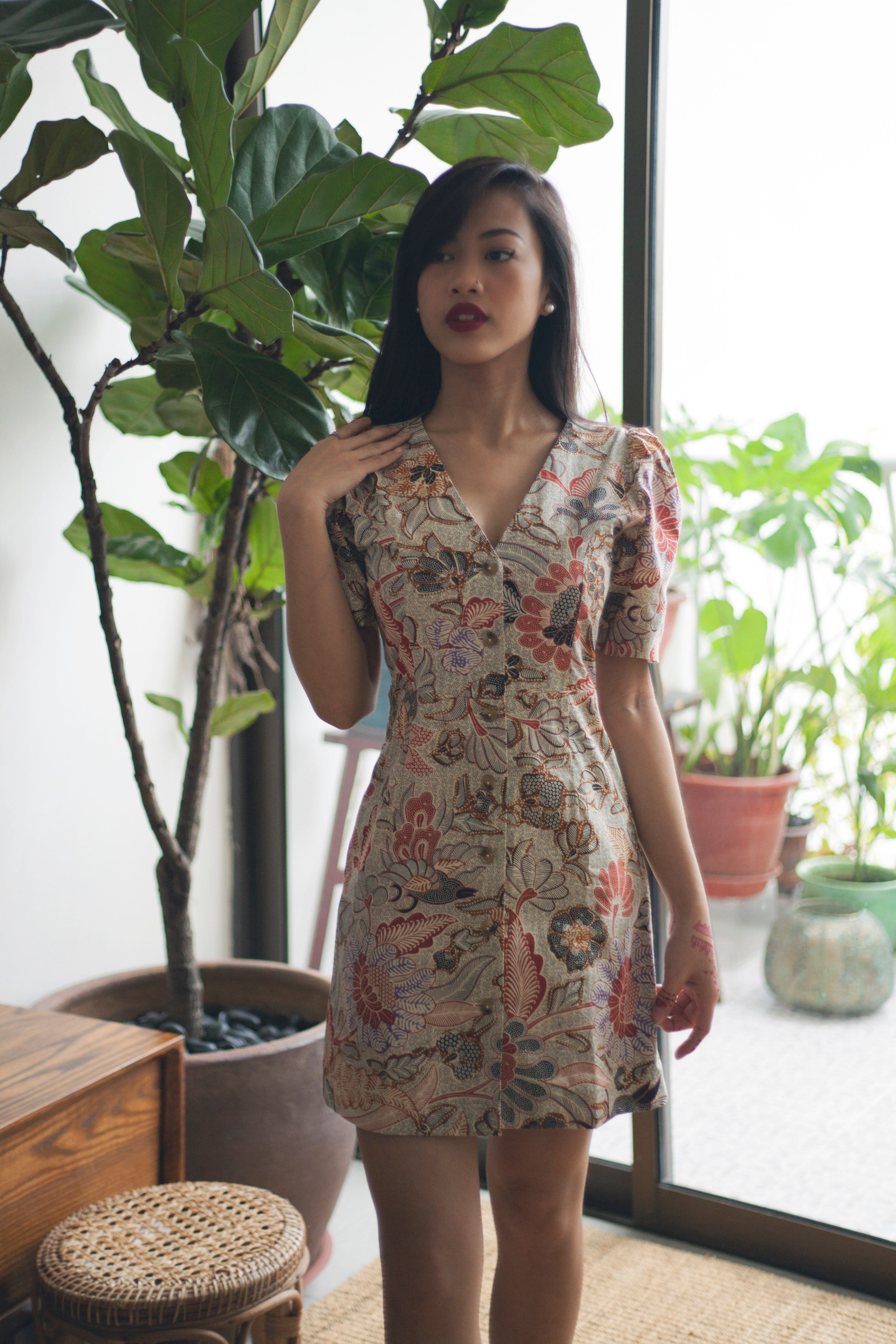 Irina button-up dress in Terra Kediri
